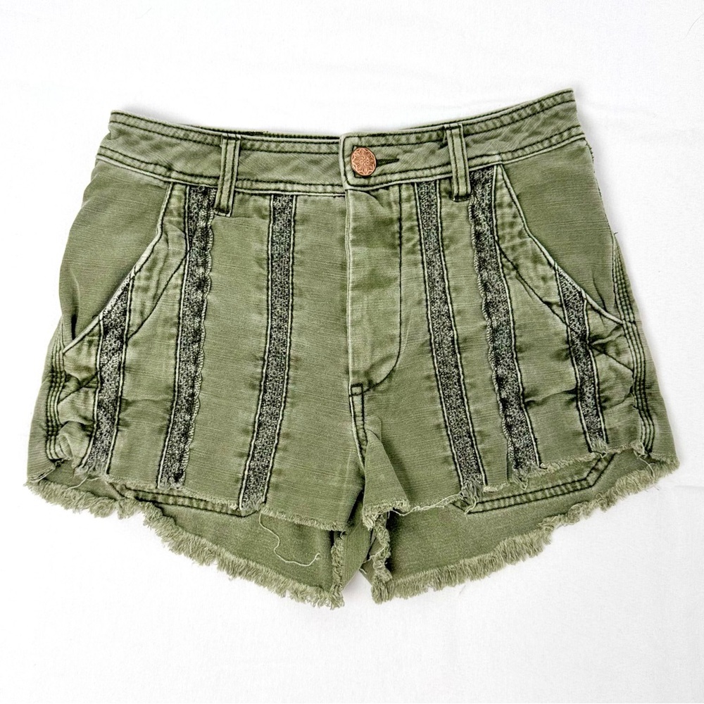 Olive Green Cargo Shorts
